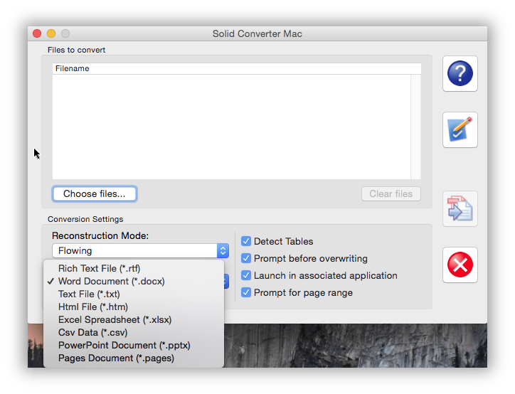 PDF a Word - Formati Output File