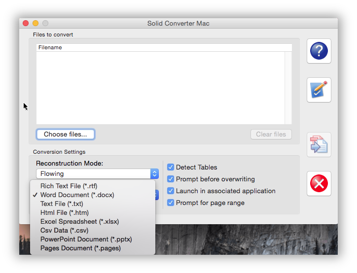 PDF to Word - Output File Formats